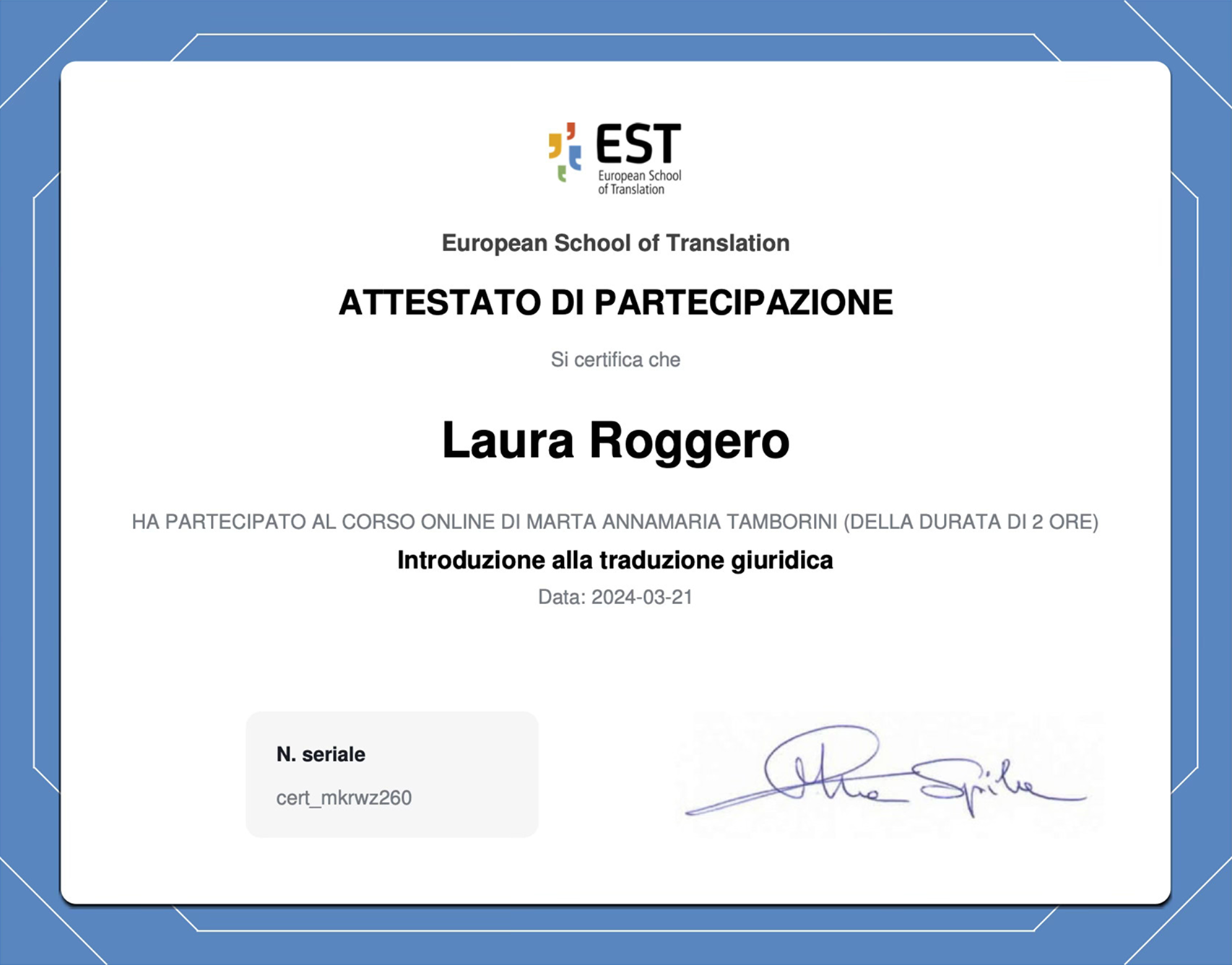 Certificazione 1